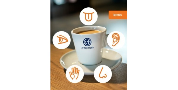 Het gebruik van de zintuigen bij het proeven van koffie