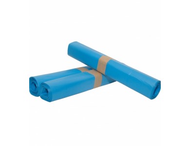Afvalzak LDPE blauw 65/25x140cm - T70