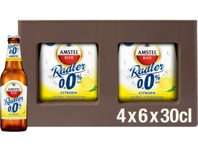 Amstel Malt Radler 0.0% bier glas krat