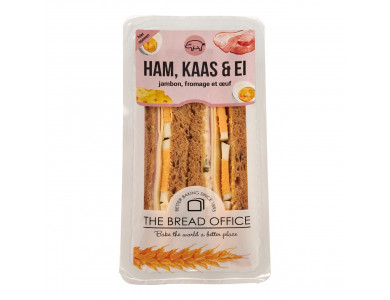 Sandwich ham, kaas en ei meergranen