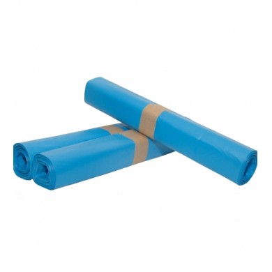 Afvalzak LDPE blauw 65/25x140cm - T70