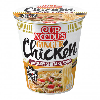 Noodles bekercup gember Kip - Nissin - 350ml.