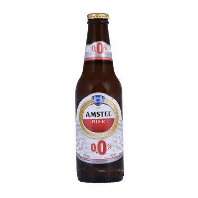 Amstel Malt 0.0% bier glas krat