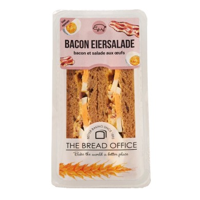 Sandwich bacon eiersalade wit
